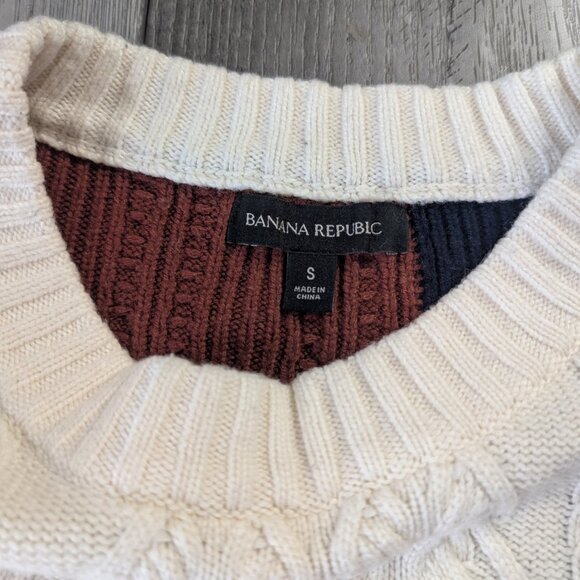 Banana Republic, Color Block Knit Sweater, Sz S - Picture 4 of 9